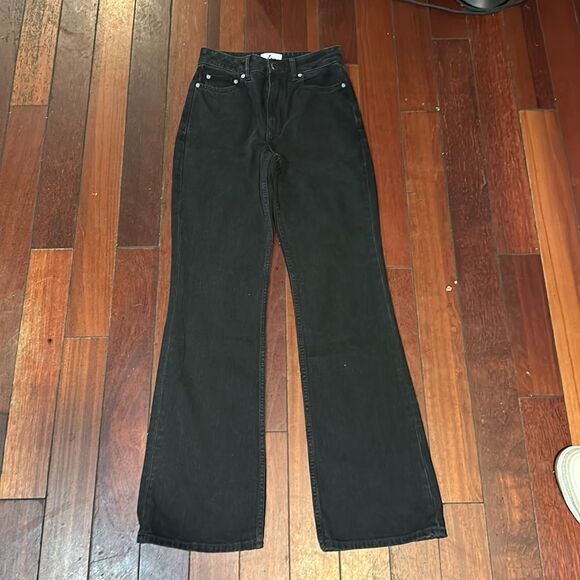 Ganni Black Jeans with Classic Twill Weave - Picture 1 of 5